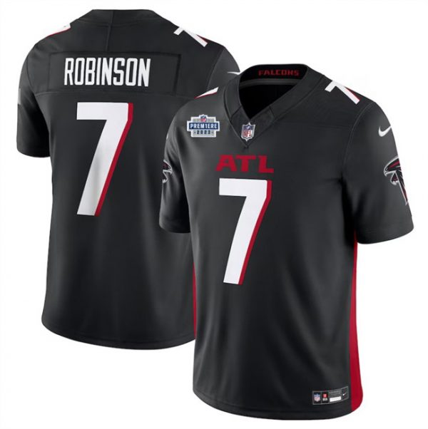 Men Atlanta Falcons #7 Bijan Robinson Black 2023 F.U.S.E. With Prem1ere Patch Vapor Untouchable Limited Stitched Football Jersey