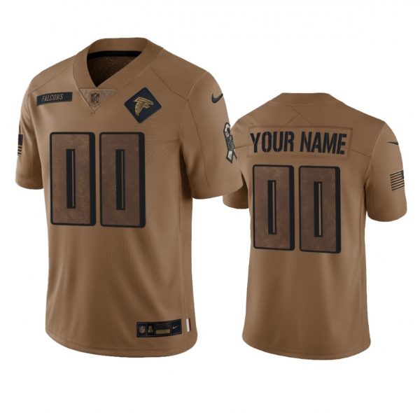 Atlanta Falcons Active Player Custom 2023 Brown Salute To Setvice Limited Stitched Football Jersey