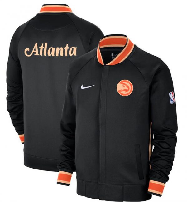 Men Atlanta Hawks Black 2022/23 City Edition Full-Zip Jacket