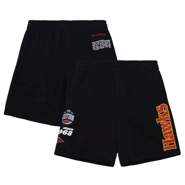 Men Atlanta Hawks Black Shorts 002