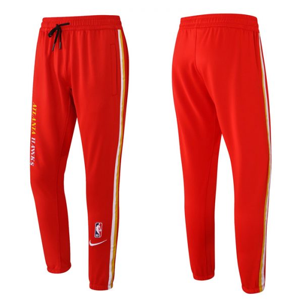 Men Atlanta Hawks Red Performance Showtime Basketball Pants