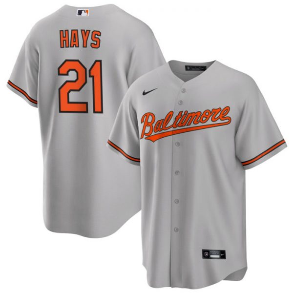 Men Baltimore Orioles #21 Austin Hays Grey Cool Base Stitched Jersey