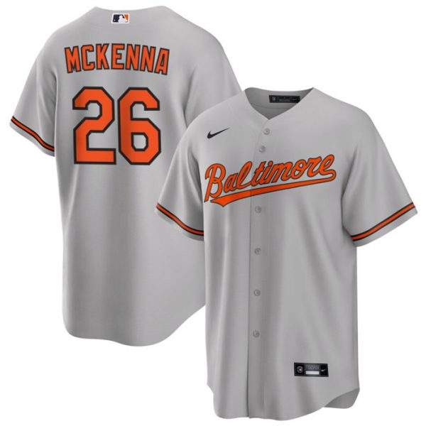 Men Baltimore Orioles #26 Ryan McKenna Grey Cool Base Stitched Jersey