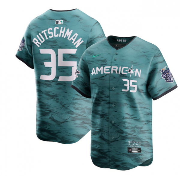 Men Baltimore Orioles #35 Adley Rutschman Teal 2023 All-star Cool Base Stitched Baseball Jersey