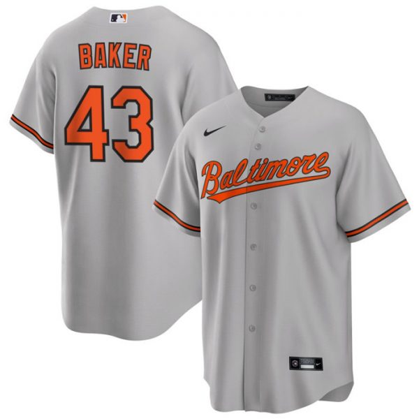 Men Baltimore Orioles #43 Bryan Baker Grey Cool Base Stitched Jersey