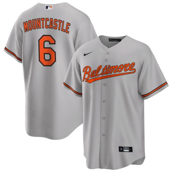 Men Baltimore Orioles #6 Ryan Mountcastle Grey Cool Base Stitched Jersey
