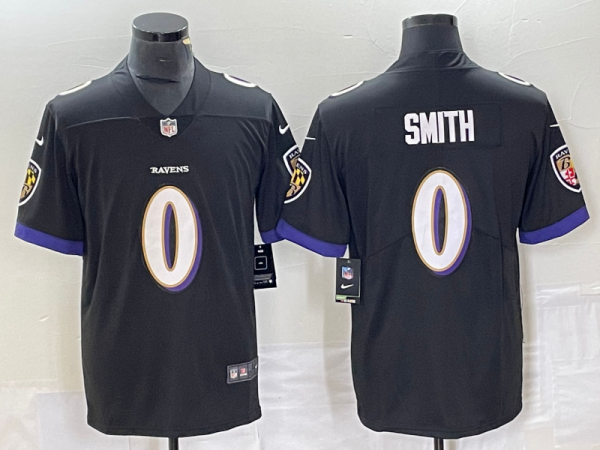 Men Baltimore Ravens #0 Roquan Smith Black Vapor Untouchable Limited Football Jersey