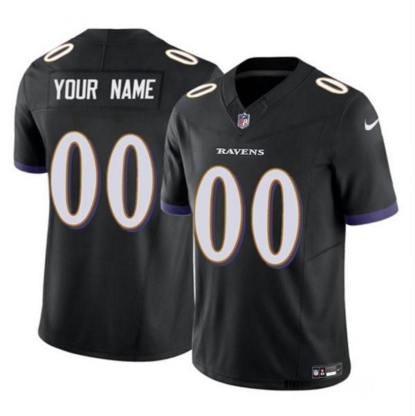 Baltimore Ravens Active Player Custom Black 2023 F.U.S.E Alternate Vapor Untouchable Limited Football Jersey