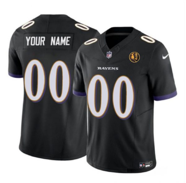 Baltimore Ravens Active Player Custom Black 2023 F.U.S.E. With John Madden Patch Vapor Limited Football Jersey