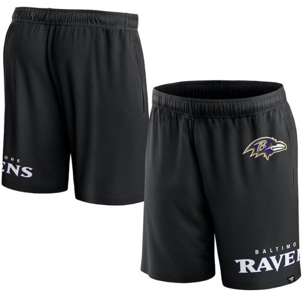 Men Baltimore Ravens Black Shorts