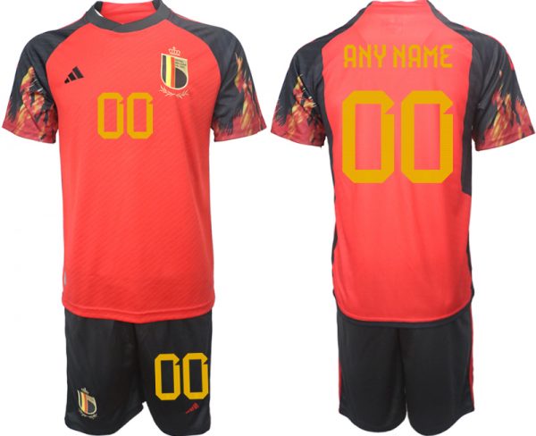 Belgium Custom Red 2022 FIFA World Cup Home Soccer Jersey Suit