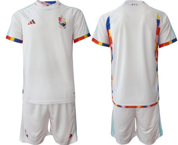 Belgium Custom White 2022 FIFA World Cup Away Soccer Jersey Suit