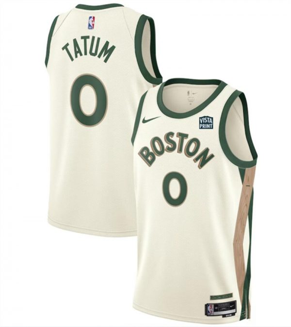 Men Boston Celtics #0 Jayson Tatum White 2023-24 City Edition Stitched Basketball Jersey