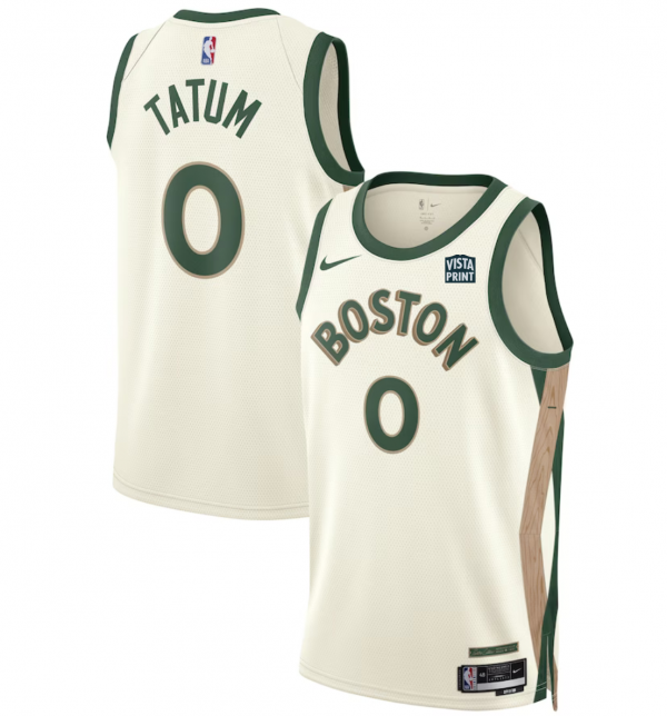 Men Boston Celtics #0 Jayson Tatum White 2023-24 City Edition Stitched Basketball Jersey
