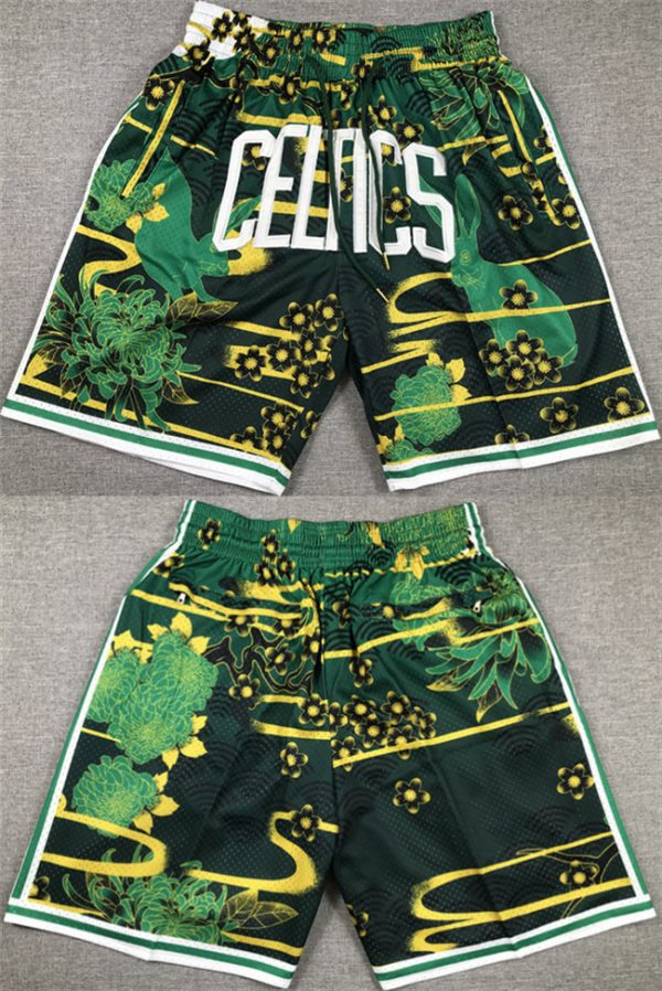 Men Boston Celtics Green/Black Shorts (Run Small)