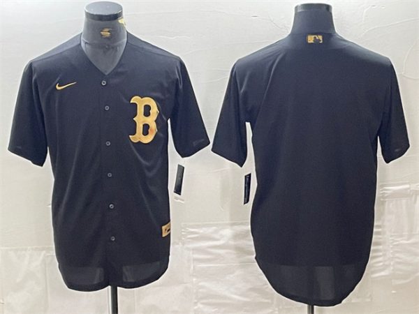 Men Boston Red Sox Blank Black Cool Base Stitched Baseball Jersey
