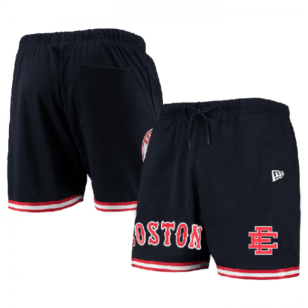 Men Boston Red Sox Navy Mesh Shorts