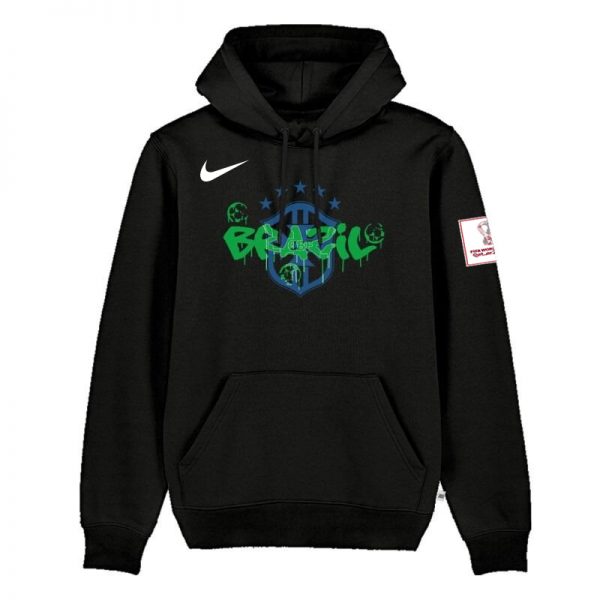 Men Brazil FIFA World Cup Soccer Hoodie Black