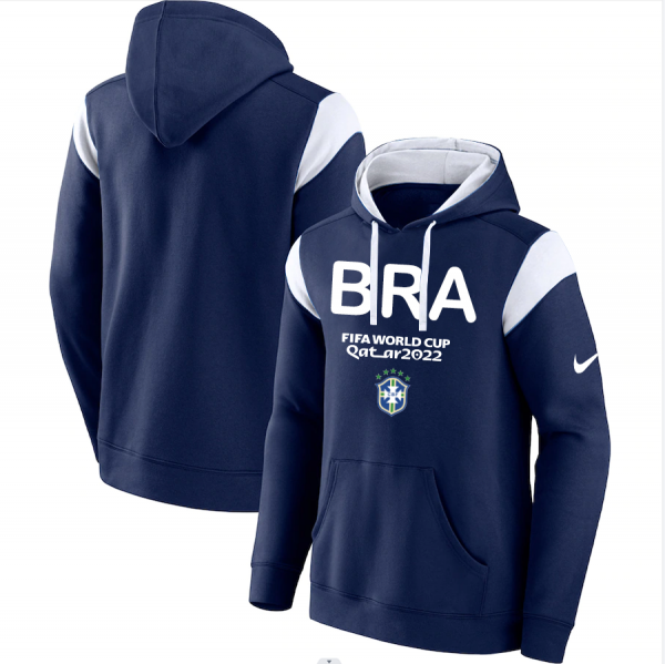 Men Brazil Navy 2022 FIFA World Cup Soccer Hoodie