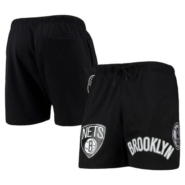 Men Brooklyn Nets Black Chenille Shorts