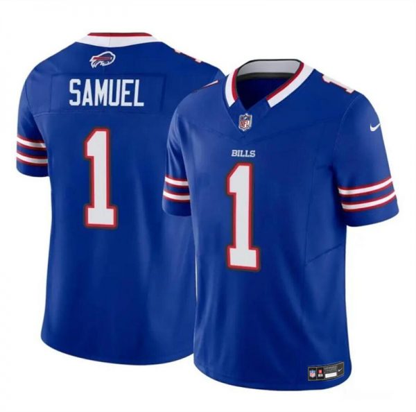 Men Buffalo Bills #1 Curtis Samuel Blue 2023 F.U.S.E. Vapor Untouchable Limited Stitched Football Jersey