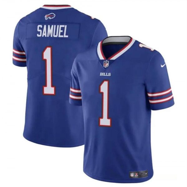 Men Buffalo Bills #1 Curtis Samuel Blue Vapor Untouchable Limited Stitched Football Jersey