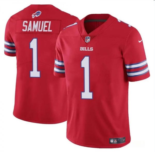 Men Buffalo Bills #1 Curtis Samuel Red Vapor Untouchable Limited Stitched Football Jersey
