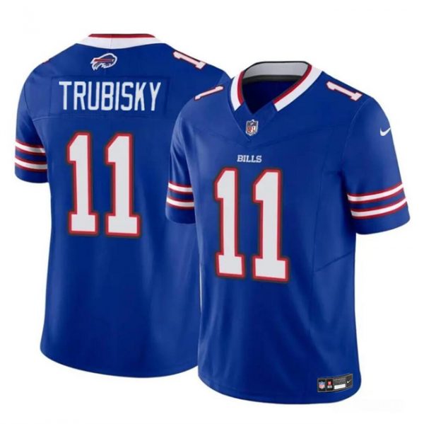 Men Buffalo Bills #11 Mitch Trubisky Blue 2023 F.U.S.E. Vapor Untouchable Limited Stitched Football Jersey