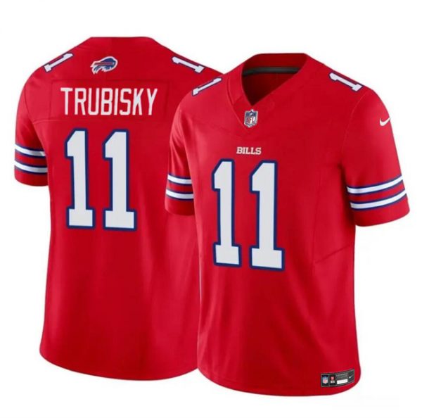 Men Buffalo Bills #11 Mitch Trubisky Red 2023 F.U.S.E. Vapor Untouchable Limited Stitched Football Jersey