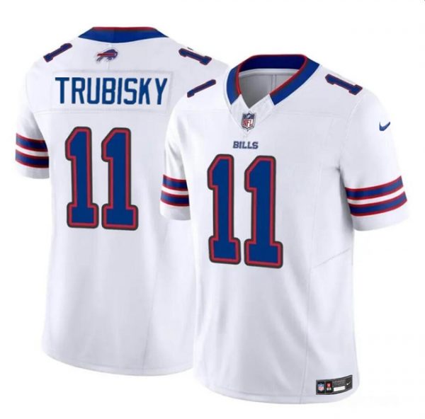 Men Buffalo Bills #11 Mitch Trubisky White 2023 F.U.S.E. Vapor Untouchable Limited Stitched Football Jersey