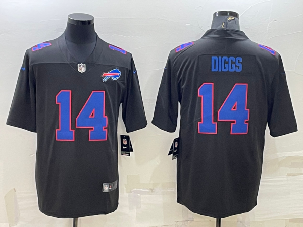 Men Buffalo Bills #14 Stefon Diggs Black Vapor Untouchable Limited Stitched Jersey