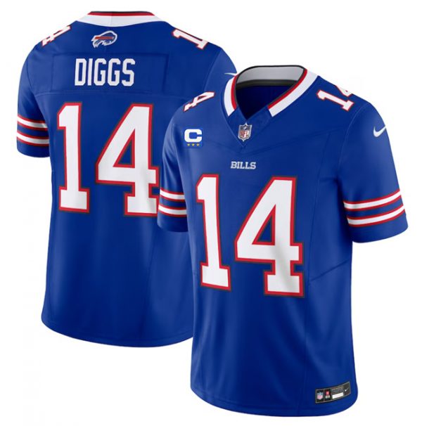 Men Buffalo Bills #14 Stefon Diggs Blue 2023 F.U.S.E. With 3-Star C Patch Vapor Untouchable Limited Stitched Jersey