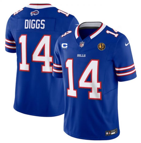 Men Buffalo Bills #14 Stefon Diggs Blue 2023 F.U.S.E. With 3-star C Ptach And John Madden Patch Vapor Limited Stitched Football Jersey