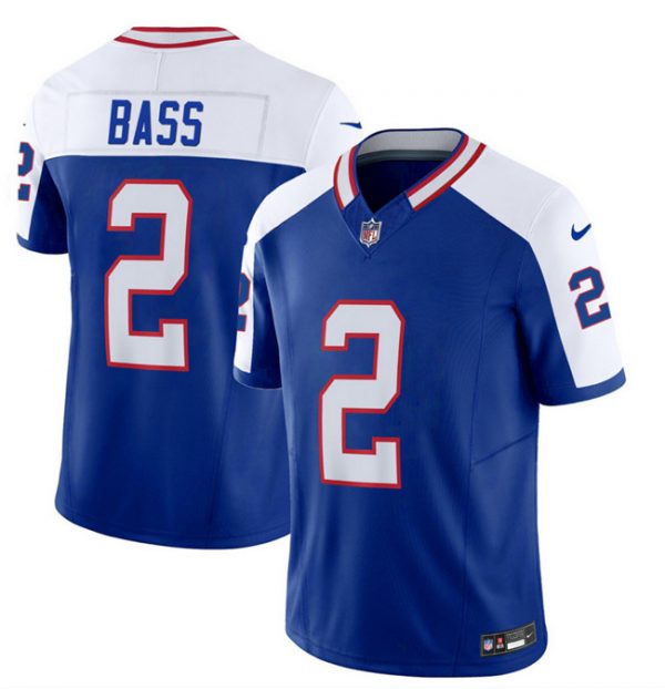 Men Buffalo Bills #2 Tyler Bass Blue/White 2023 F.U.S.E. Throwback Vapor Untouchable Limited Stitched Jersey