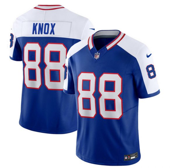 Men Buffalo Bills #88 Dawson Knox Blue/White 2023 F.U.S.E. Throwback Vapor Untouchable Limited Stitched Jersey