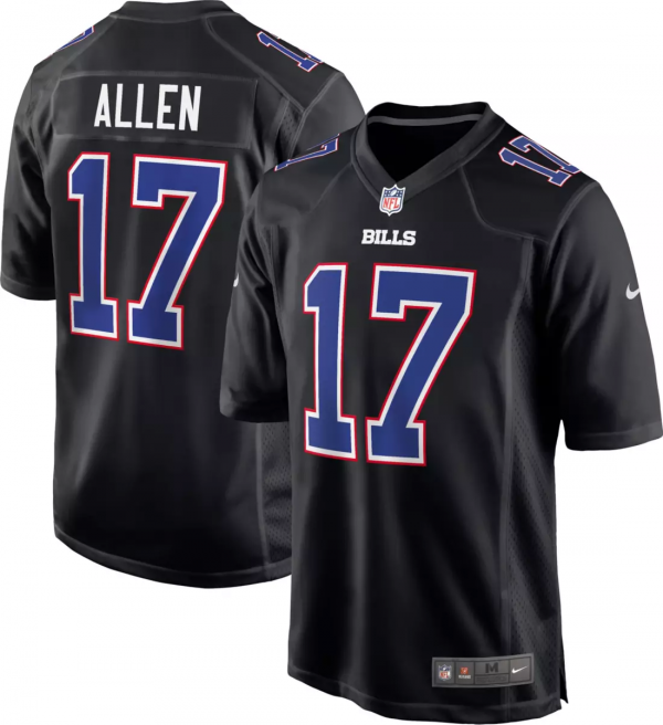 Buffalo Bills ACTIVE PLAYER Custom Black Stitched Game Jersey