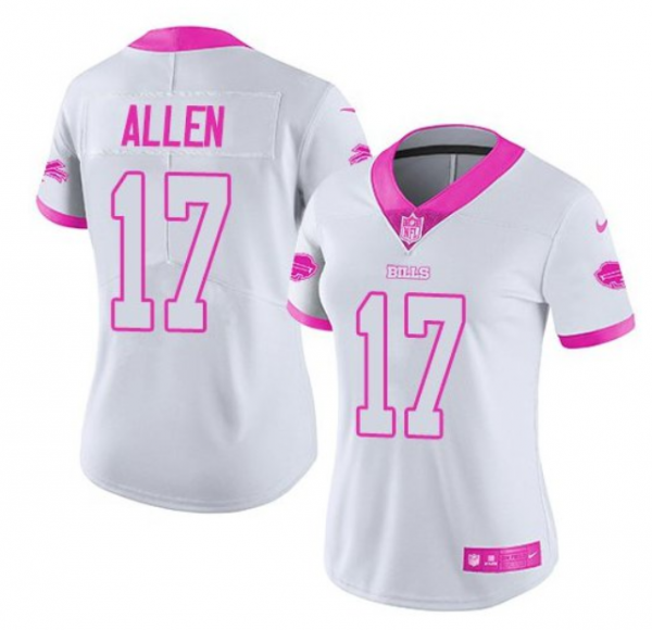 Buffalo Bills ACTIVE PLAYER Custom White Pink Vapor Untouchable Limited Stitched Jersey