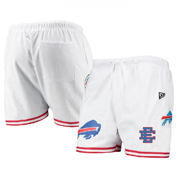 Men Buffalo Bills Pro White/Red Mesh Shorts