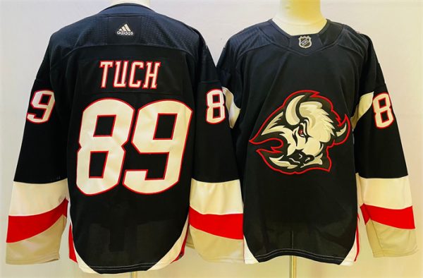 Men Buffalo Sabres #89 Alex Tuch 2022-23 Black Stitched Jersey
