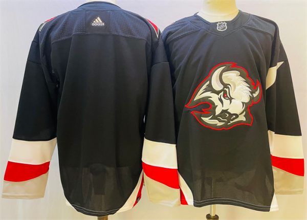 Men Buffalo Sabres Blank 2022-23 Black Stitched Jersey