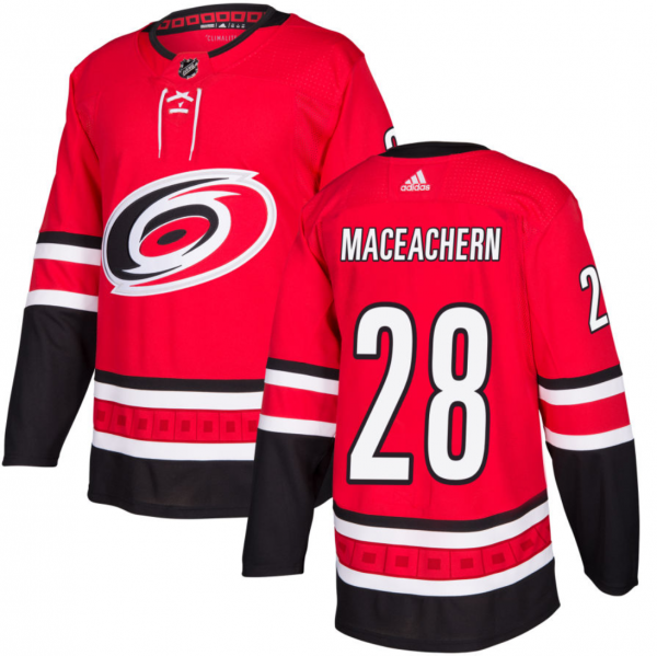 Men Carolina Hurricanes #28 Mackenzie MacEachern Red Stitched Jersey
