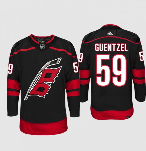 Men Carolina Hurricanes #59 Jake Guentzel Black Stitched Jersey