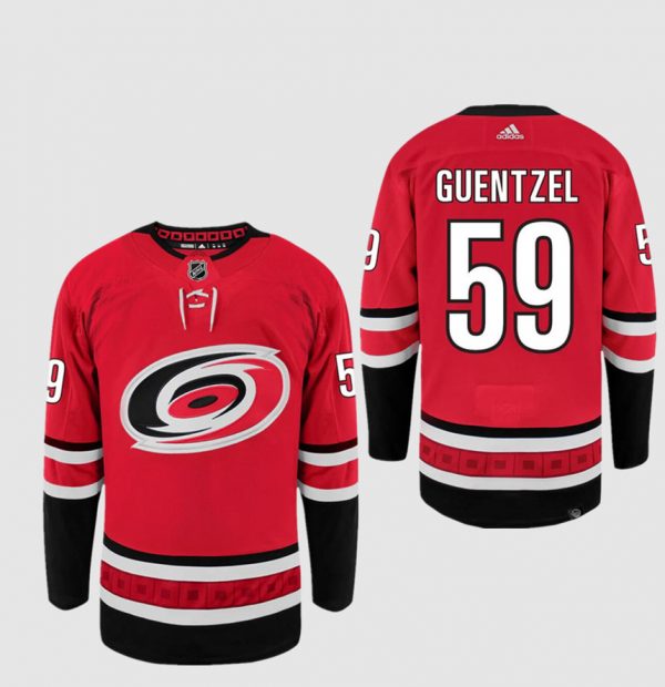 Men Carolina Hurricanes #59 Jake Guentzel Red Stitched Jersey