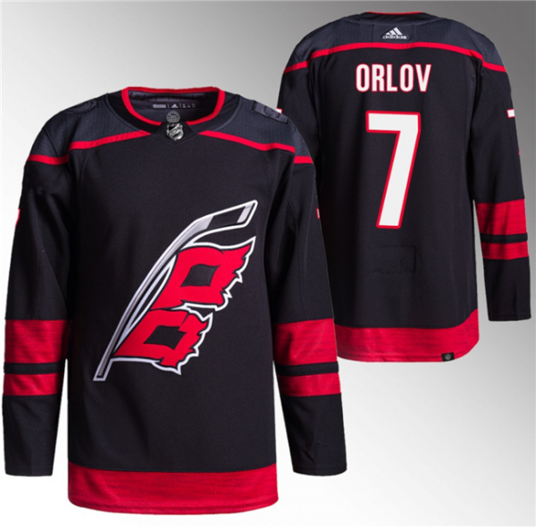 Men Carolina Hurricanes #7 Dmitry Orlov Black Stitched Jersey