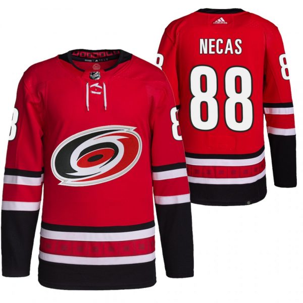 Men Carolina Hurricanes #88 Martin Necas Red Stitched Jersey
