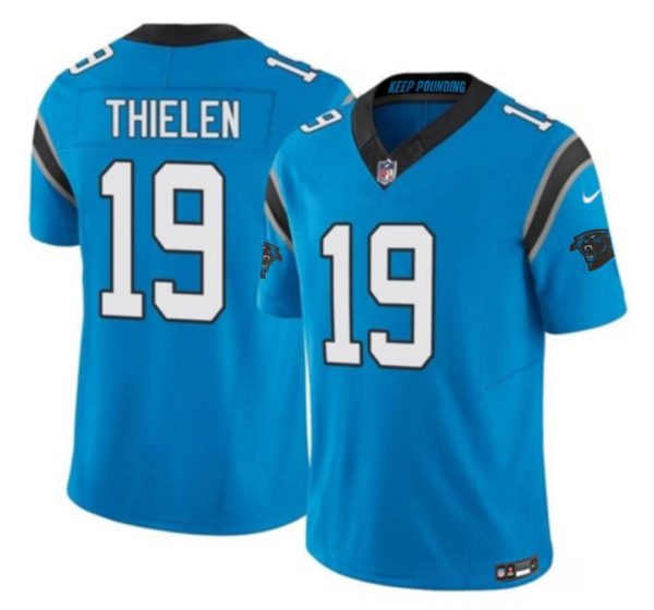 Men Carolina Panthers #19 Adam Thielen Blue 2023 F.U.S.E. Vapor Untouchable Stitched Football Jersey