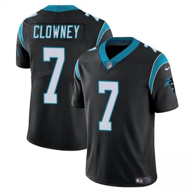 Men Carolina Panthers #7 Jadeveon Clowney Black Vapor Limited Stitched Football Jersey
