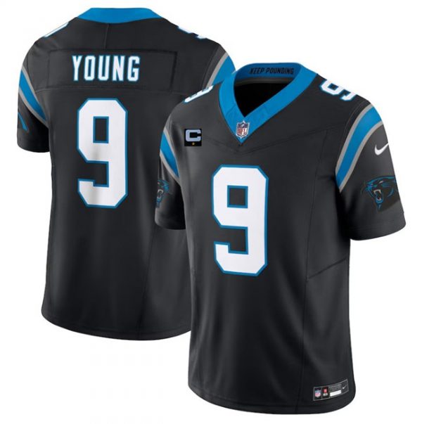 Men Carolina Panthers #9 Bryce Young Black 2023 F.U.S.E. With 1-Star C Patch Vapor Untouchable Stitched Football Jersey