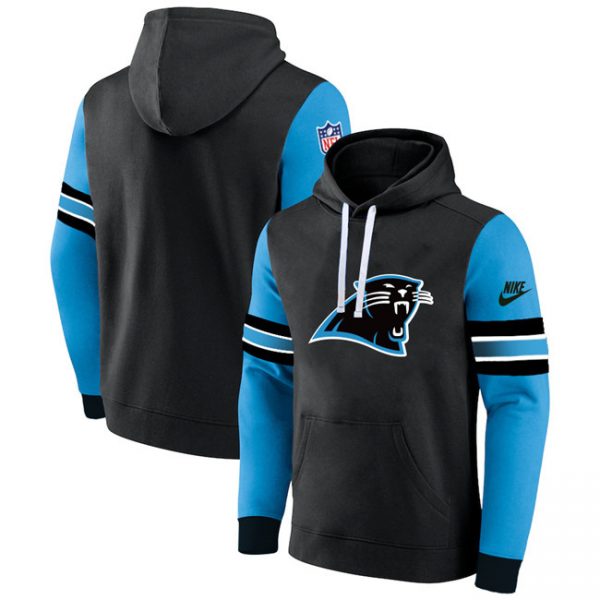 Men Carolina Panthers Black/Blue Pullover Hoodie