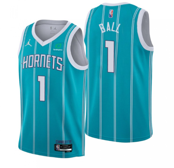 Men Charlotte Hornets #1 LaMelo Ball Teal 2022-23 Icon Edition Stitched Basketball Jersey